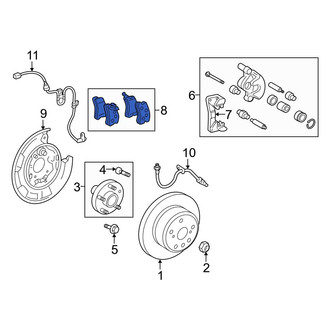 Toyota OE - Rear Disc Brake Pad Set