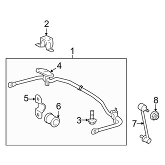 Toyota OE - Rear Suspension - Stabilizer Bar & Components
