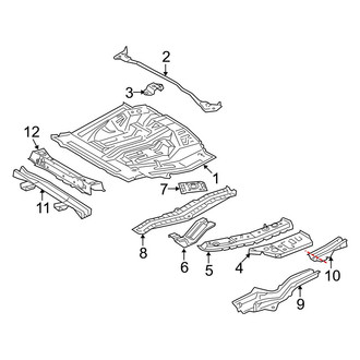 Toyota OE - Rear Body & Floor - Floor & Rails (FULL HYBRID EV-GAS (FHEV))