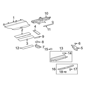 Toyota OE - Rear Body & Floor - Interior Trim (With 7 Passenger Option), (3.3L)