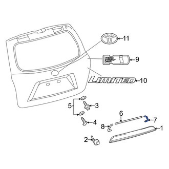 Toyota OE - Right Liftgate Finish Panel Gasket