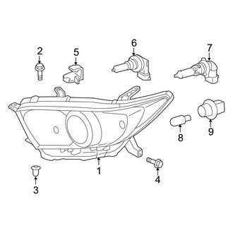 Toyota OE - Front Lamps - Headlamp Components (FULL HYBRID EV-GAS (FHEV))
