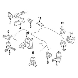 Toyota OE - Engine / Transaxle - Engine & Transmission Mounting (FULL HYBRID EV-GAS (FHEV))