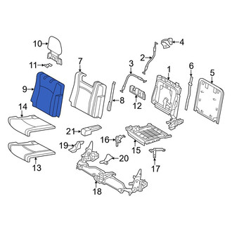 Toyota OE - Center Left Seat Back Cushion Cover