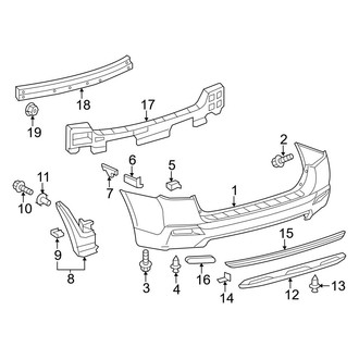 Toyota OE - Rear Bumper - Bumper & Components (Hybrid / Hybrid Limited)
