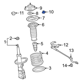 Toyota OE - Front Suspension Strut Mount Nut