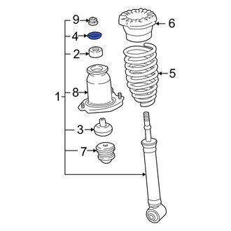 Toyota OE - Suspension Shock Absorber Mount Washer