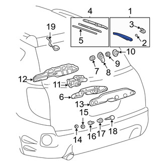 Toyota OE - Rear Wiper Arm