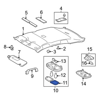 Toyota OE - Left Map Light Lens