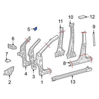 Toyota OE - Body A-Pillar Reinforcement Plate