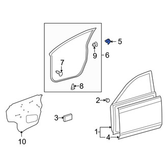 Toyota OE - Left Door Glass Seal