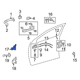 Toyota OE - Front Left Upper Door Hinge