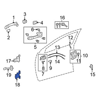 Toyota OE - Front Left Lower Door Hinge