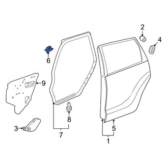 Toyota OE - Rear Right Door Glass Seal