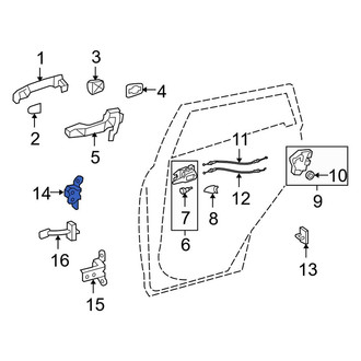 Toyota OE - Rear Left Upper Door Hinge