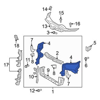 Toyota OE - Front Right Radiator Support Side Panel