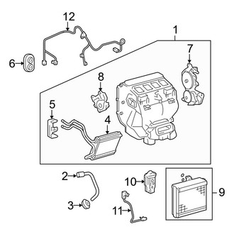 Toyota OE - Air Conditioner & Heater - Evaporator & Heater Components