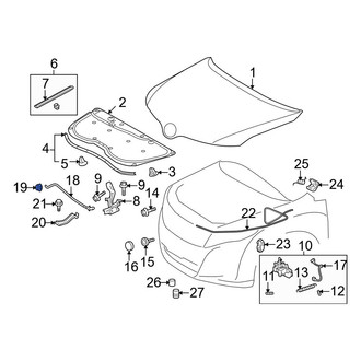 Toyota OE - Hood Prop Rod Clip