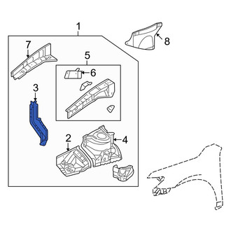 Toyota OE - Front Right Fender Gusset