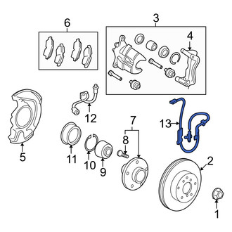 Toyota OE - Front Left ABS Wheel Speed Sensor