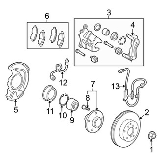 Toyota OE - Front Suspension - Brake Components