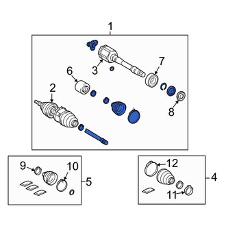 Toyota OE - Front Right CV Axle Assembly