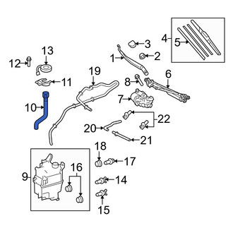 Toyota OE - Front Washer Fluid Reservoir Filler Pipe