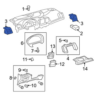 Toyota OE - Left Dashboard Air Vent