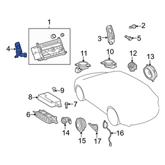 Toyota OE - Left Radio Bracket