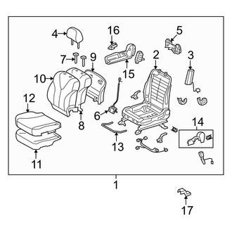 Toyota OE - Seats & Tracks - Passenger Seat Components (Manual Seat)