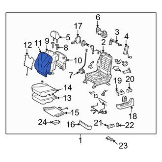 Toyota OE - Front Left Seat Back Cushion Cover