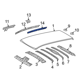 Toyota OE - Left Roof Side Rail Reinforcement