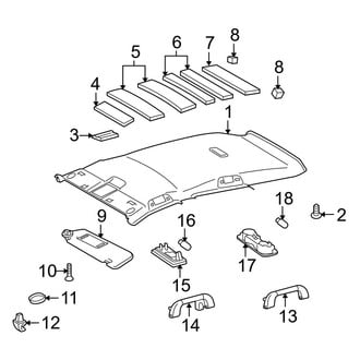 Toyota OE - Roof - Interior Trim (W/O Sunroof)