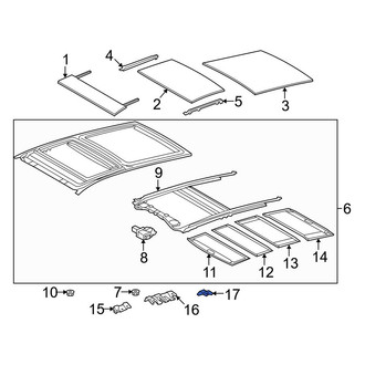 Toyota OE - Rear Right Sunroof Frame Bracket