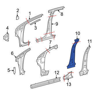 Toyota OE - Left Body B-Pillar Reinforcement