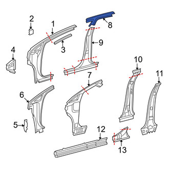 Toyota OE - Right Inner Roof Side Rail