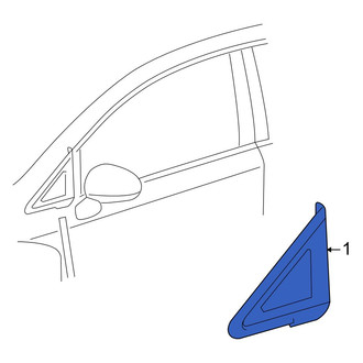 Toyota OE - Left Vent Window Assembly