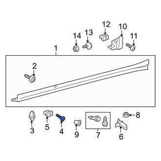 Toyota OE - Rocker Panel Molding Screw