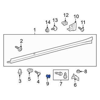 Toyota OE - Left Radiator Support Splash Shield Grommet
