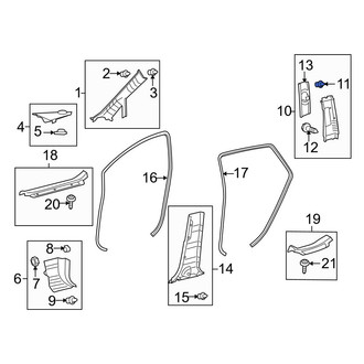 Toyota OE - Center Liftgate Trim Panel Clip