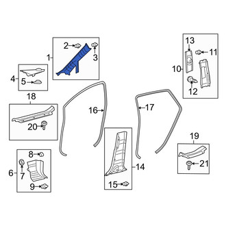 Toyota OE - Left Upper Body A-Pillar Trim Panel