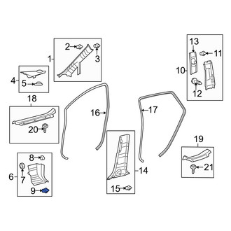 Toyota OE - Quarter Panel Trim Panel Clip