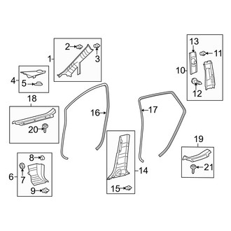 Toyota OE - Pillars, Rocker & Floor - Interior Trim