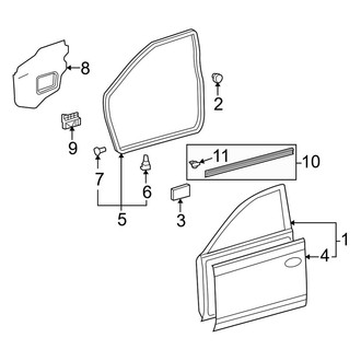 Toyota OE - Front Door - Door & Components
