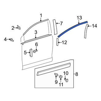 Toyota OE - Front Right Black Out Tape
