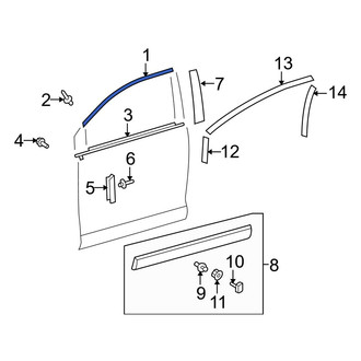 Toyota OE - Front Right Upper Door Reveal Molding