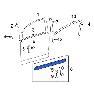Toyota OE - Front Right Door Molding