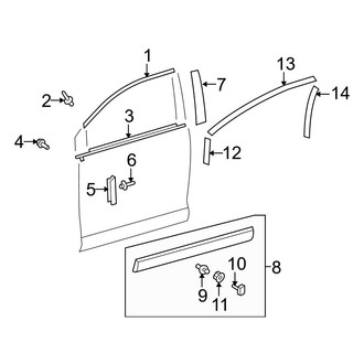 Toyota OE - Front Door - Exterior Trim