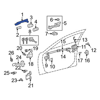 Toyota OE - Rear Outer Exterior Door Handle