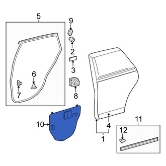 Toyota OE - Rear Left Door Water Deflector